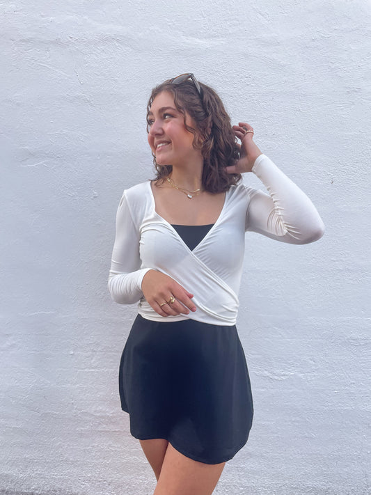 V Neck Wrap Top