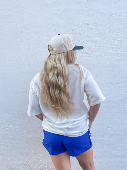 Blue Lace Trim Shorts