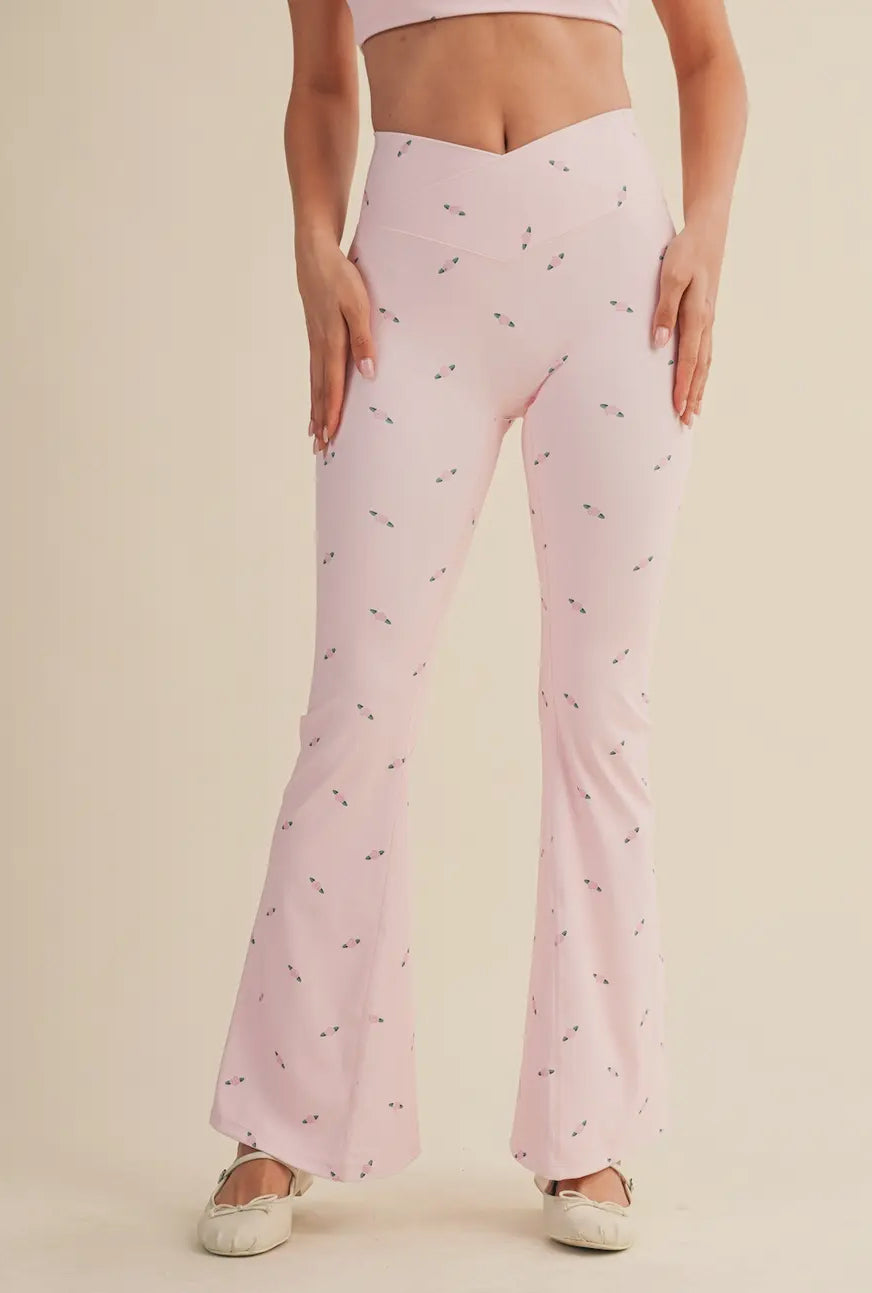 Rose Flare Leggings