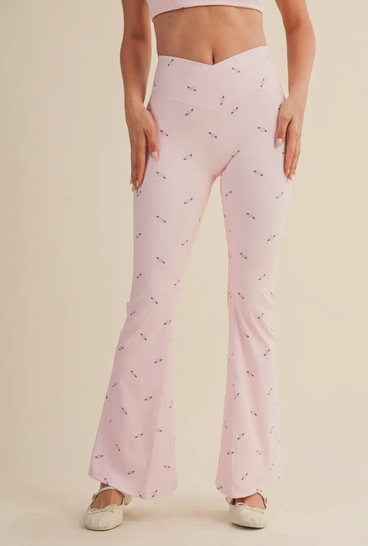 Rose Flare Leggings