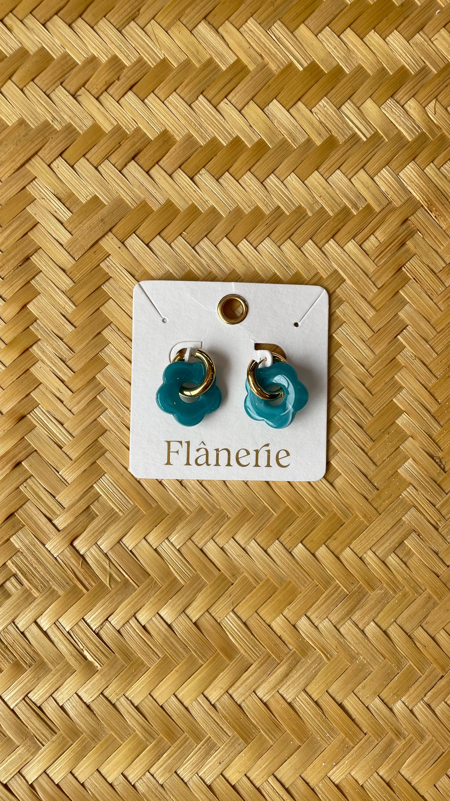 Blue Summer Flower Earrings