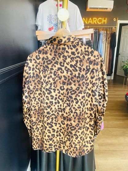 Tasseled Leopard Blouse