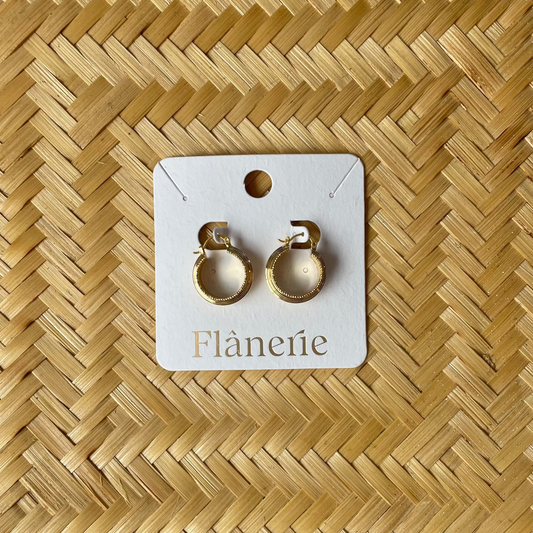 Textured Hoop Earring