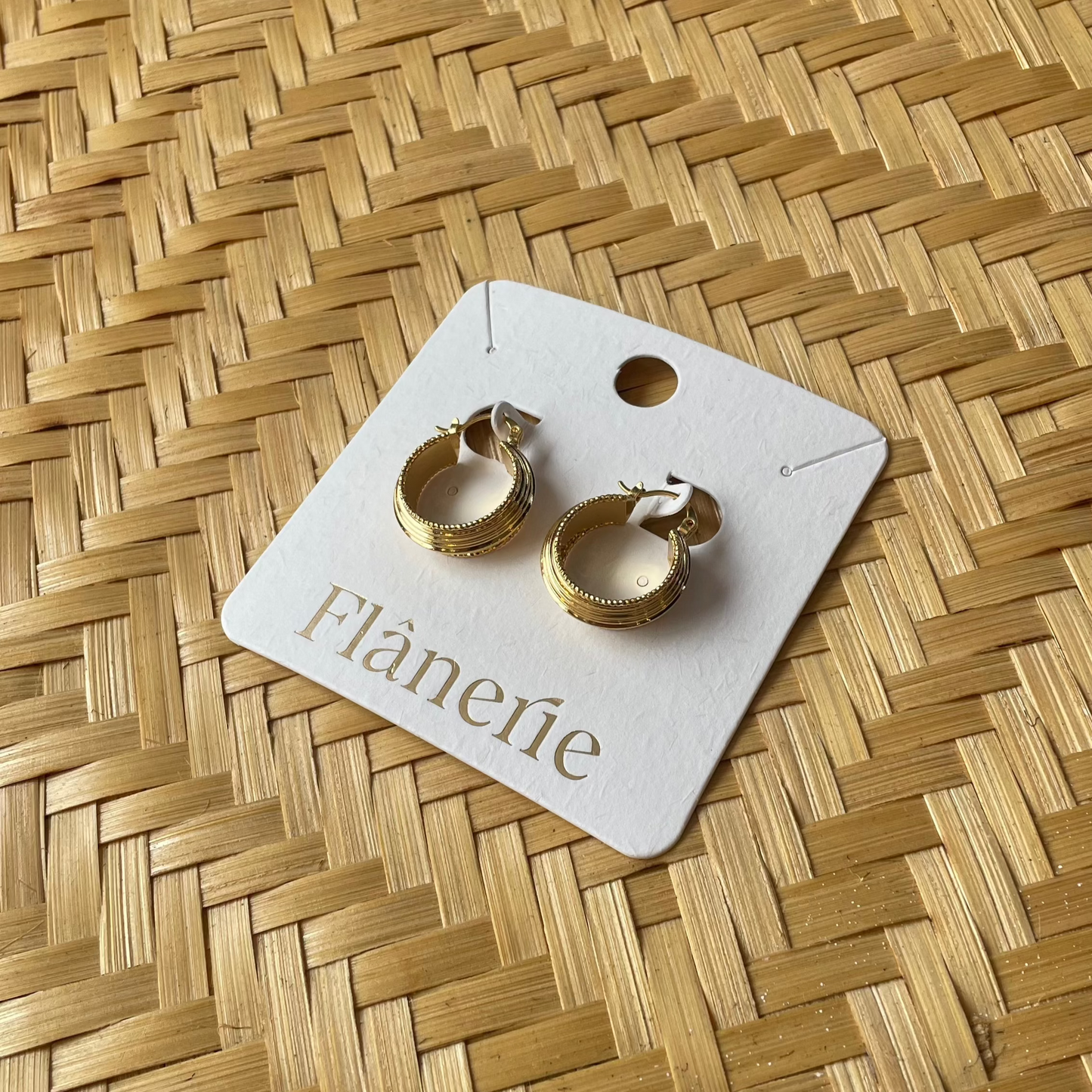 Textured Hoop Earring