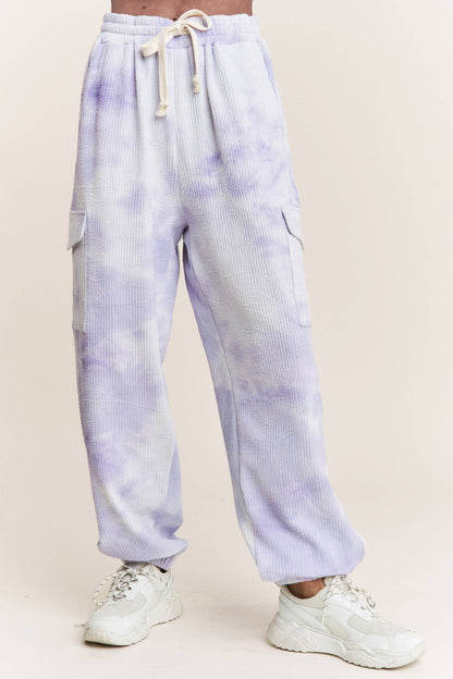 Tie-dye Sweat Pants: Lavender