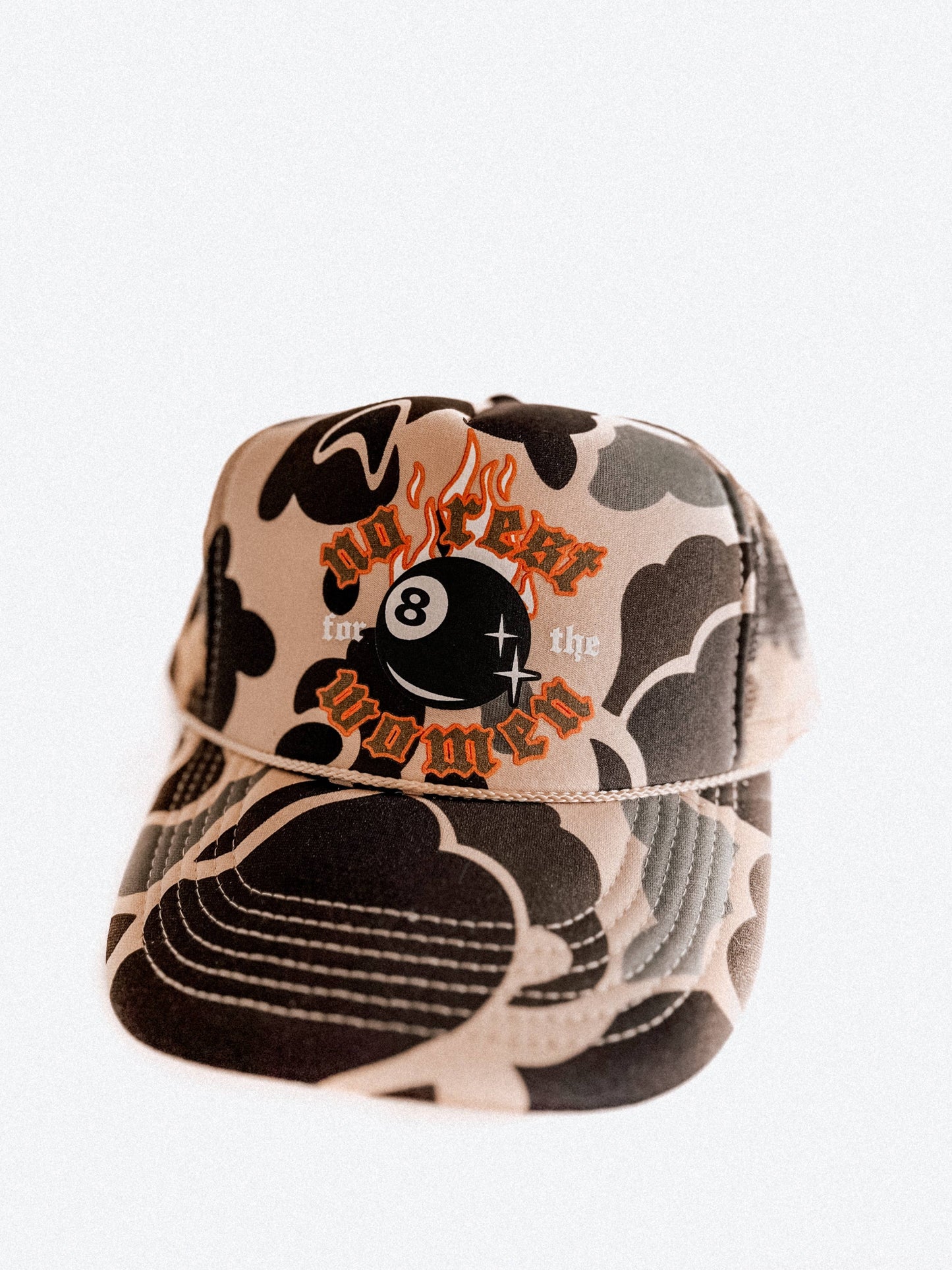 No Rest Camo Trucker Hat