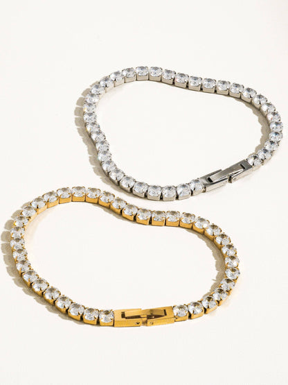 Rounded Diamond Link Bracelet