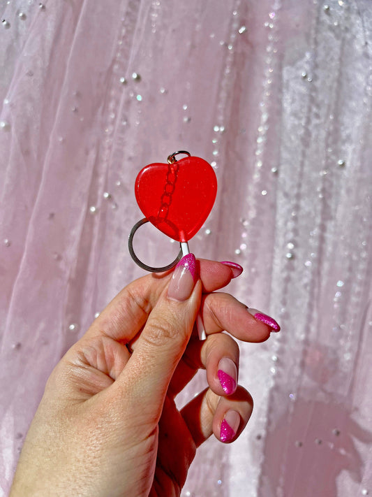 Heart Lolli Keychain | Red