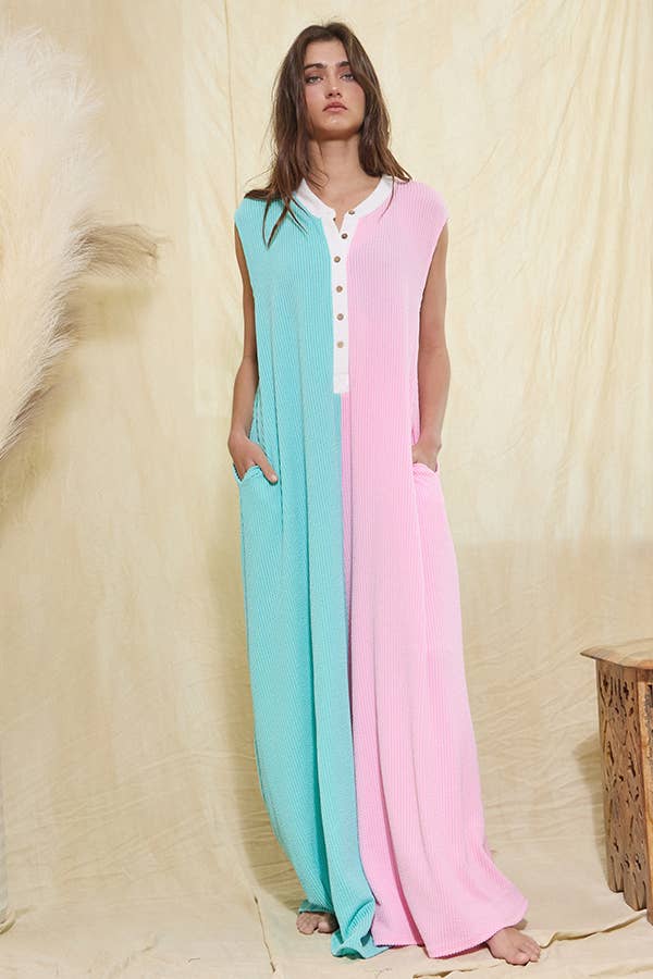 Wide Leg Button Up Jumpsuit