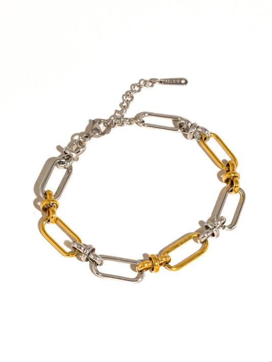 Two Tone Chain Bracelet