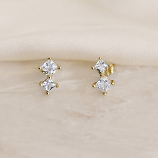 Double Diamond Studs