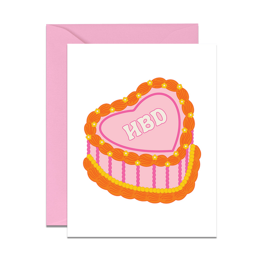 HBD Retro Cake Card