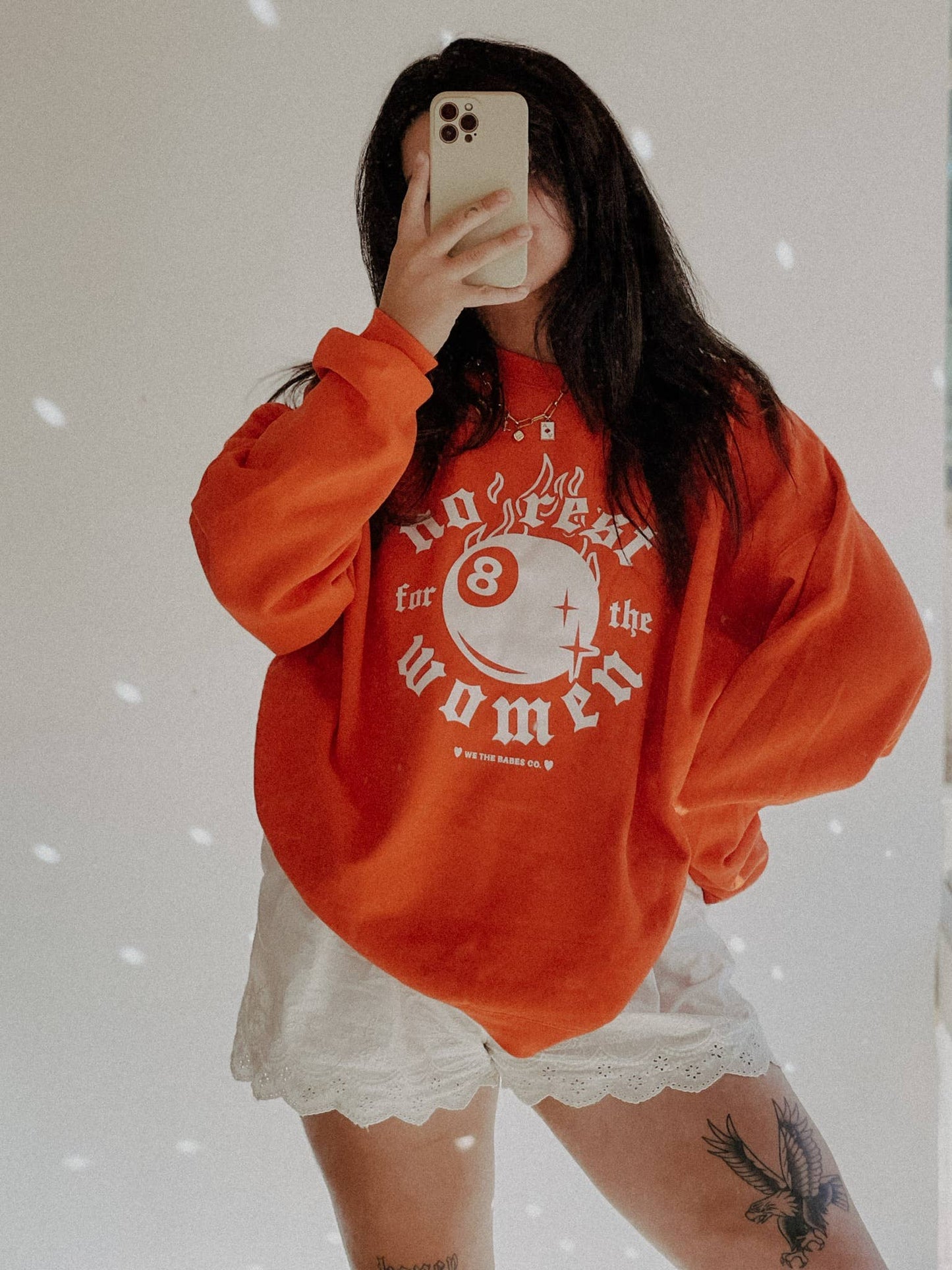 No Rest For Women Sweatshirt | Orange