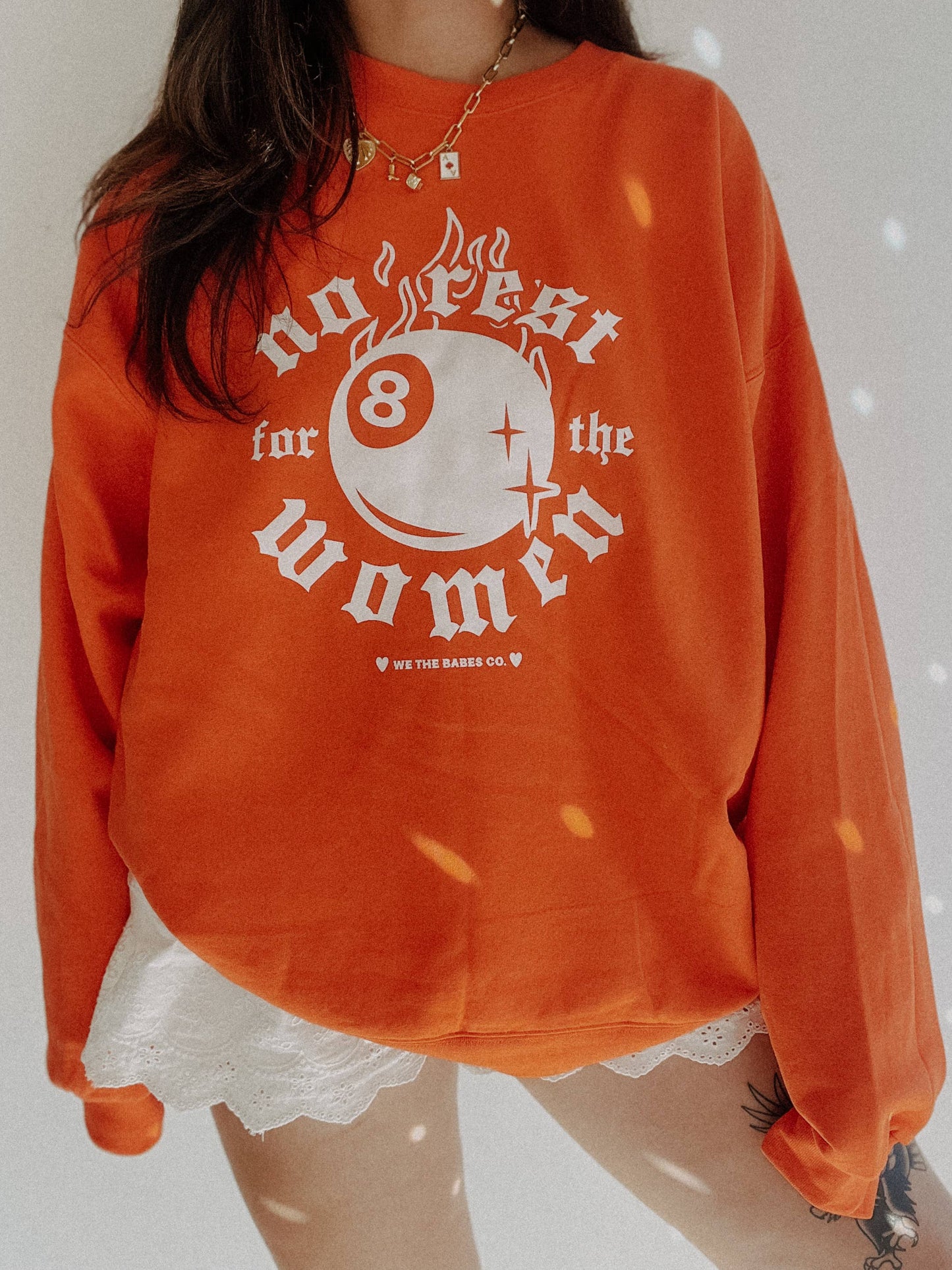 No Rest For Women Sweatshirt | Orange