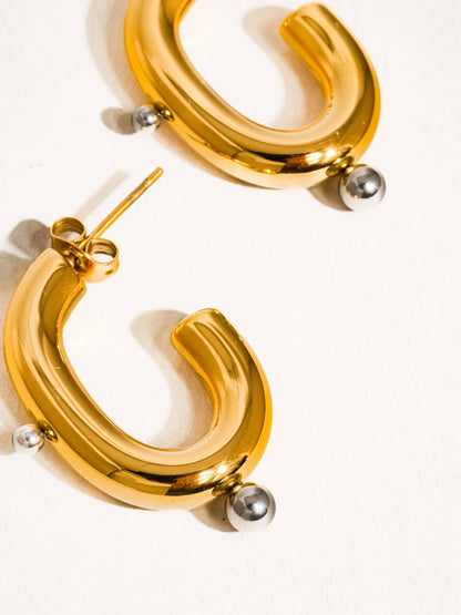 Two Toned C Hoops