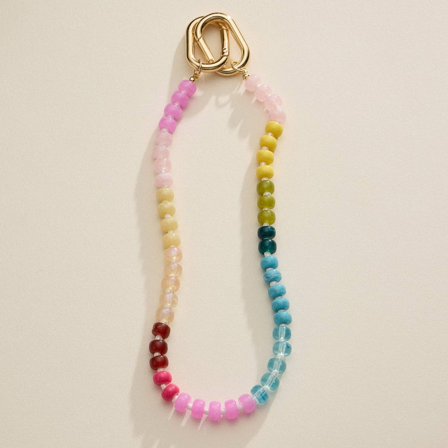 Multicolored Beaded Keychain