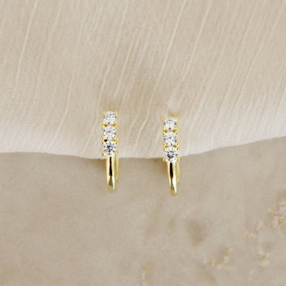 Oval Diamond Hoops