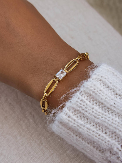 Chain Link Diamond Bracelet