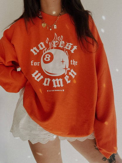 No Rest For Women Sweatshirt | Orange