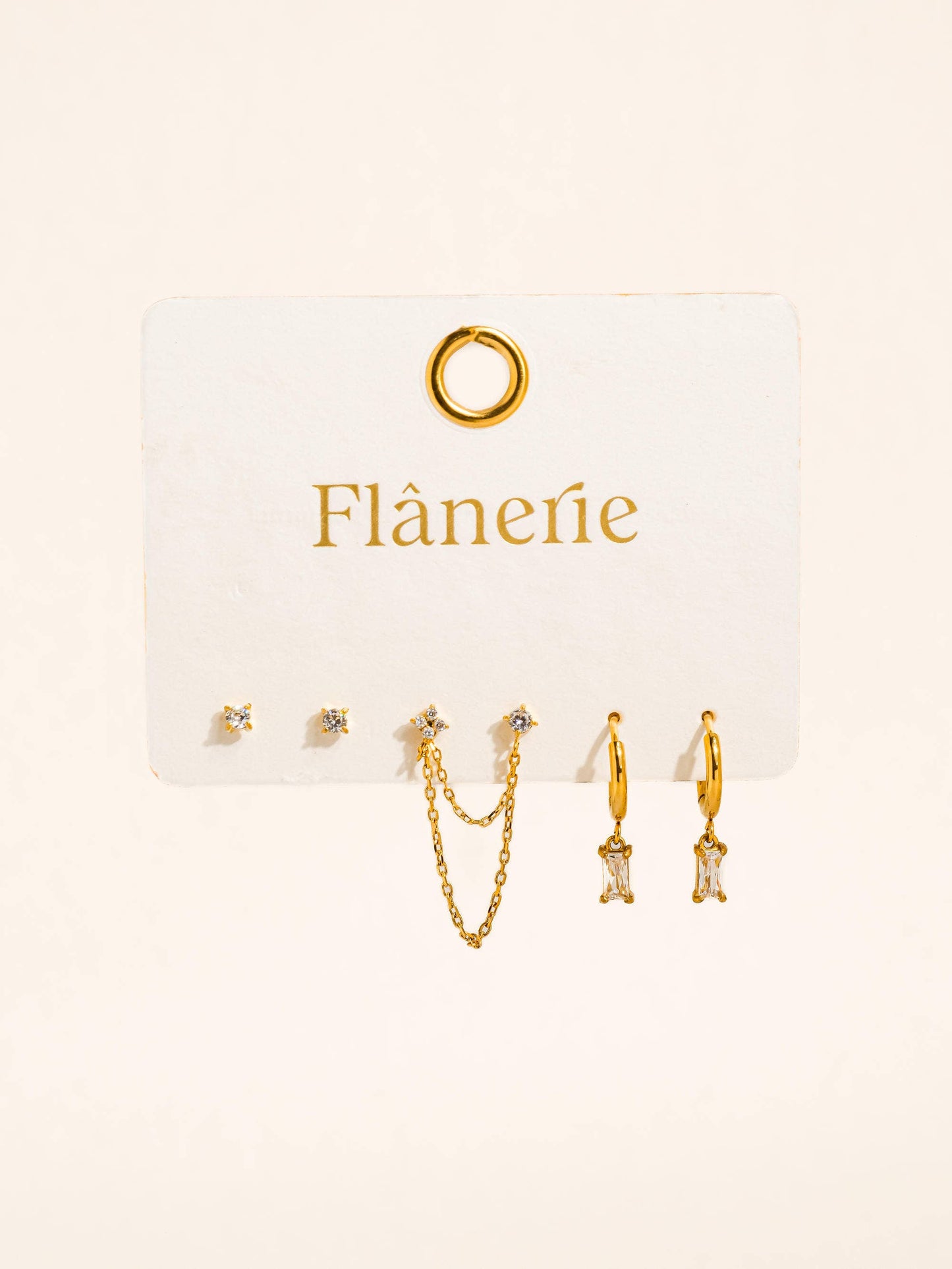 Diamond Chain Earring Set