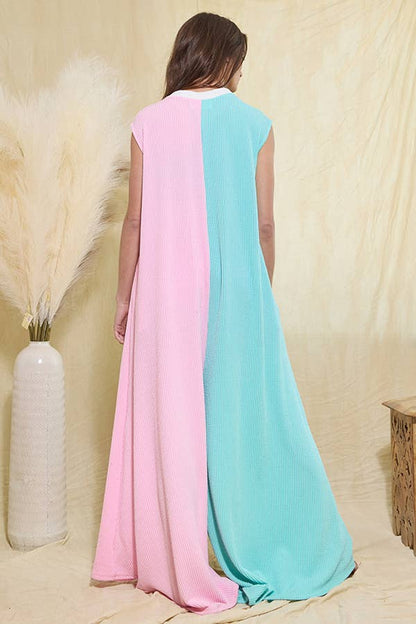 Wide Leg Button Up Jumpsuit