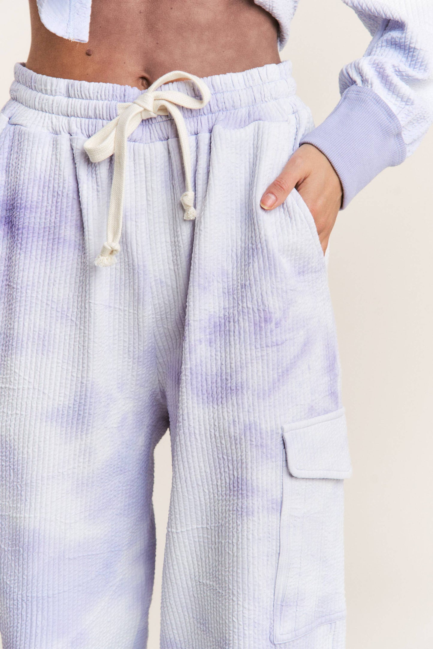 Tie-dye Sweat Pants: Lavender