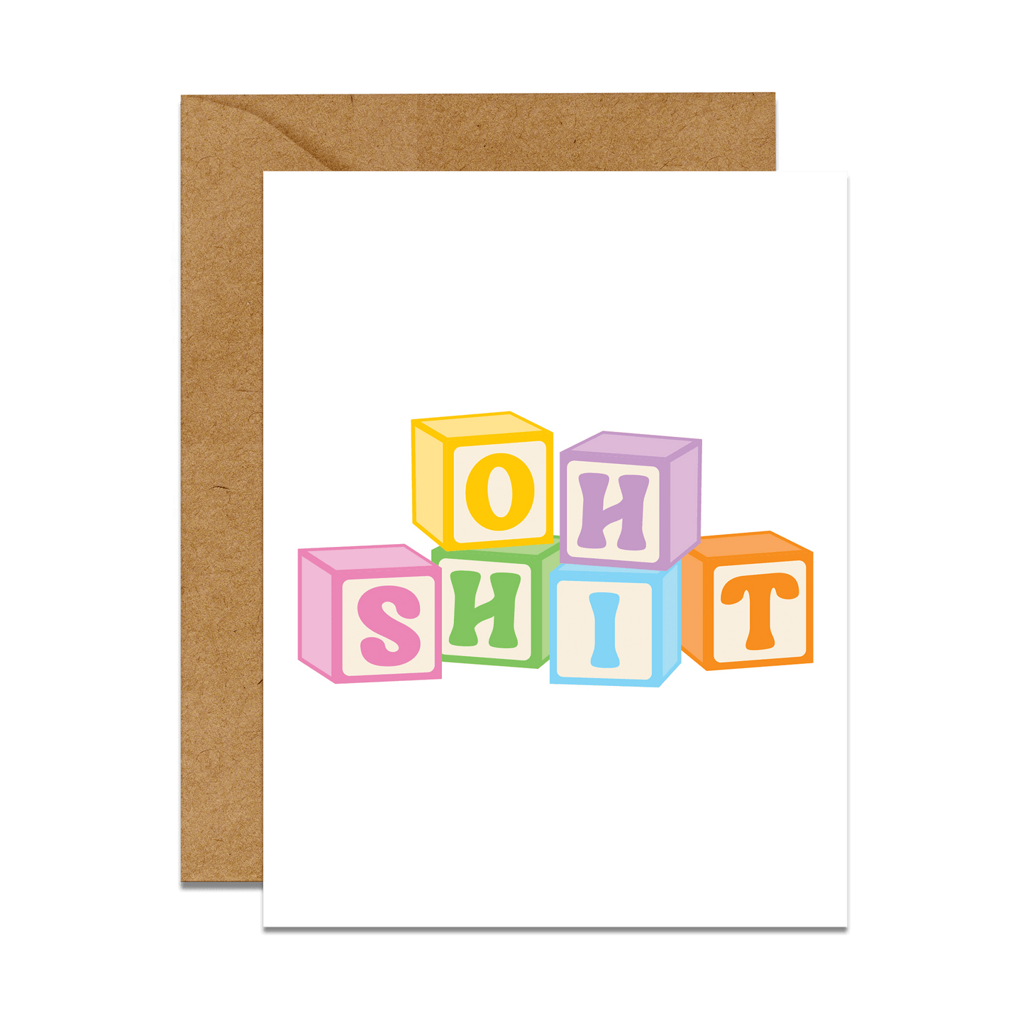 Oh Shit Blocks Card