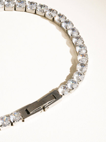 Rounded Diamond Link Bracelet