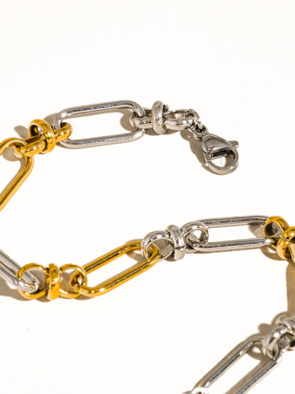 Two Tone Chain Bracelet