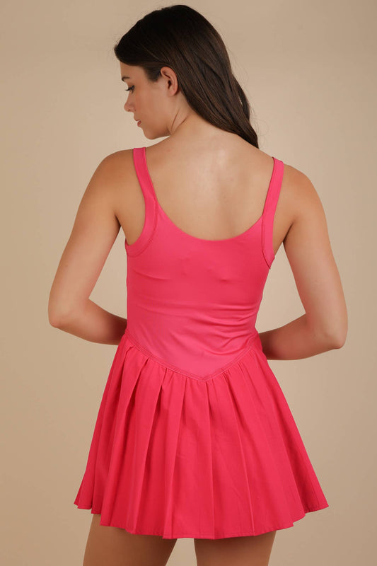 Pleated Activewear Dress