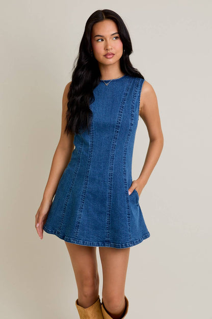 Fitted Denim Dress