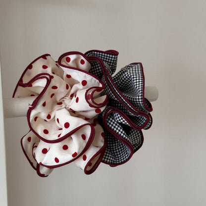 Black Gingham Scrunchie