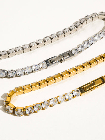 Rounded Diamond Link Bracelet